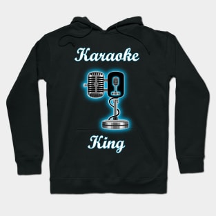 Karaoke King Blue Glowing Microphone Hoodie